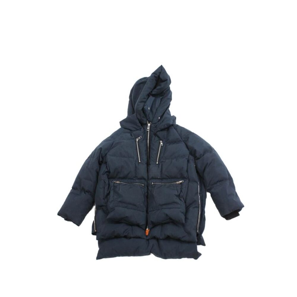 Orolay Boys Hooded Zip Up Puffer Coat Navy Size 6-7Y